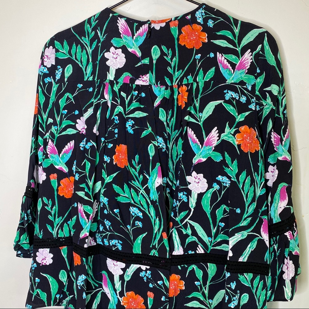 KATE SPADE Floral Jardin Crepe Romper Scenic Route - Picture 15 of 16